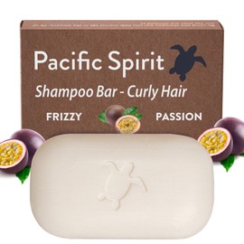 Pacific Spirit Shampoo Bar for Curly hair with Coconut Oil & Mango Butter. Moisturizing and Conditioning - 2 in 1 - Tropical Scent, 3.53 Oz. Zero waste, vegan