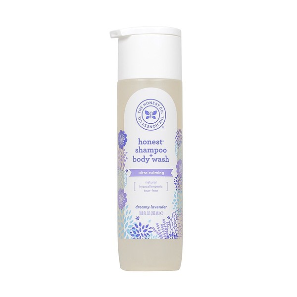 The Honest Company Ultra Dreamy Calming Lavender Shampoo and Body Wash with Naturally Derived Botanicals, Lavender, 10 Fluid Ounce