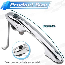 ZAMDOE Door Right Handle for Fiat 500 2007-2016 Drivers Side for Abarth 500 595 695 2008-2016 Chrome Outer Door Handle Replace Number 735592012 735485872 Car Parts with Screwdriver