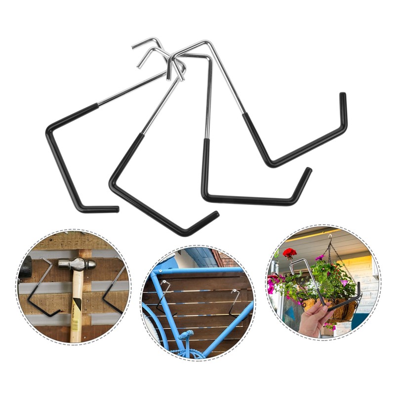 DOITOOL 4pcs Heavy Duty Wall Mount Hooks Garage Bike Wall