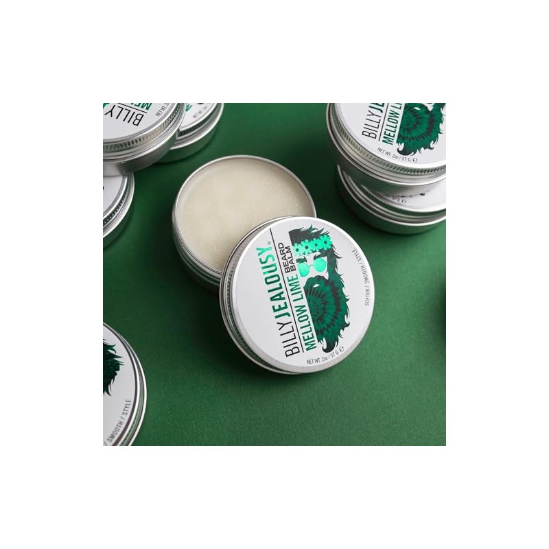 Billy Jealousy Beard Balm, Mellow Lime Bergamot, 2.0 oz.