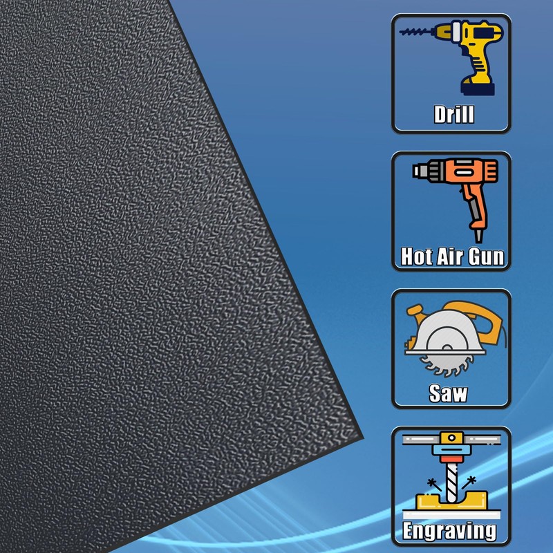 ABS Plastic Sheet 1/16 Inch Thick 12" x 16" (4-Pack),Two-Sided