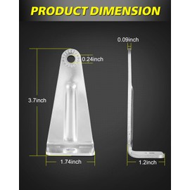 AKD Part LED Light Bar Side Mounting Brackets Kit Heavy Duty Stainless Steel Side Brackets for Straight or Curved LED Light Bar Up to 54 Inch - M6 Holes