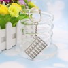 Elechobby Silver Abacus Keychain Mini Calculator Souvenir,Chinese Cultural Gift,Unique Asian