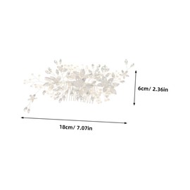 OHPHCALL Rhinestone Hair Comb Clip for Girls Bridal Headpiece Flower Hair Accessory Wedding Hairpin Womens Headpiece