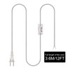 RTNLIT 12FT Lamp Cord with On/Off Button Switch and Polarized