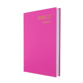 Collins Essential A5 Academic Year 2024-25 Day a Page Diary - Pink - Mid Year Academic Planner for Students and Teachers - ESSA51M.50-2425 - July 2024 to July 2025