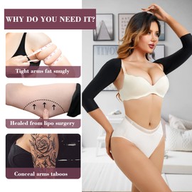 RDSIANE Arm faja Women Slimming Sleeves Lipo Post Surgery Compression Arm Sleeves Posture Corrector Tops Shapewear