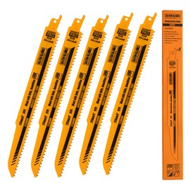 Saxton 225mm Professional Range Bi-Metal 8% Cobalt Reciprocating Saw Blade Wood Metal Demolition – S910DFP – Pack of 5