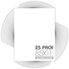 Mat Board Center, Pack of 25, 8.5x11 White Backing Boards,