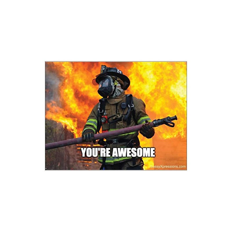 You're Awesome Firefighter Fridge Magnet