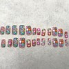 Spring Flower Press on Nails Medium Square Fake Nails Colorful