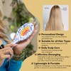 Hand-Painted Hair Brush, Blue White Porcelain Pasta Design Acetate Comb,