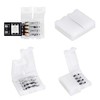 WENHSIN 10Packs 4-Pin RGB LED Light Strip Connectors 10mm Unwired
