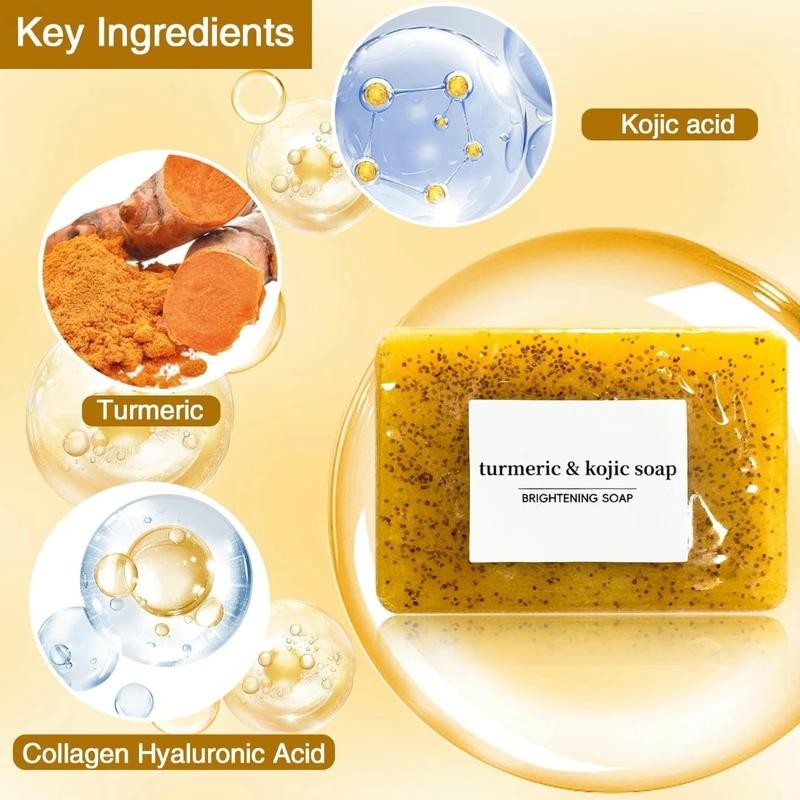 JAYSUING Honey Glow Lemon Turmeric & Kojic Acid Brightening Soap,