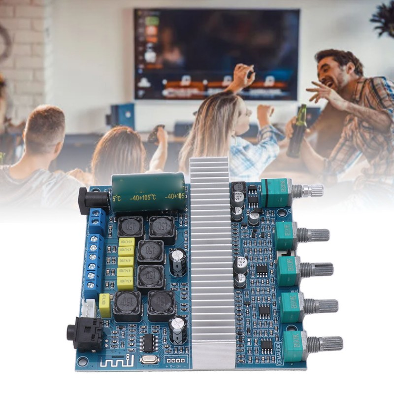 Subwoofer Amplifier Board High Power Bluetooth Audio Amp DC12V‑24V 2.1