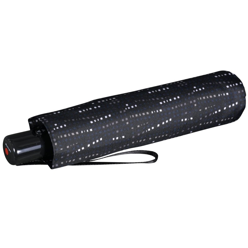 Knirps Slim Duomatic Domino Pocket Umbrella Open-Close Black