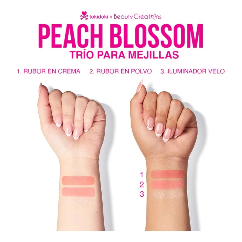 Beauty Creations - Tokidoki - Trío De Rubores Peach Blossom