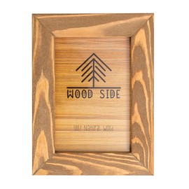 Rustic Wooden Picture Frame 5x7 Inch - Set of 2- Natural Distressed Wood with Real Glass for Wall and Table Top Display - Walnut