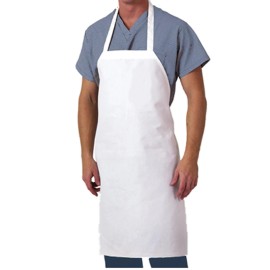 Aunt Martha's Standard White Bib Apron Heavy Duty Cotton for Embroidery and Everyday Use