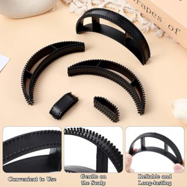 Bump It Black Styling Coiler Set,5Pcs Hiar Bun Black Styling Coiler Set Bump It Hair Accessory,Bump It Black Styling Coiler,Bump It Set Black Styling Coiler for Hair Accessory Bump Fluffy Hairdressing