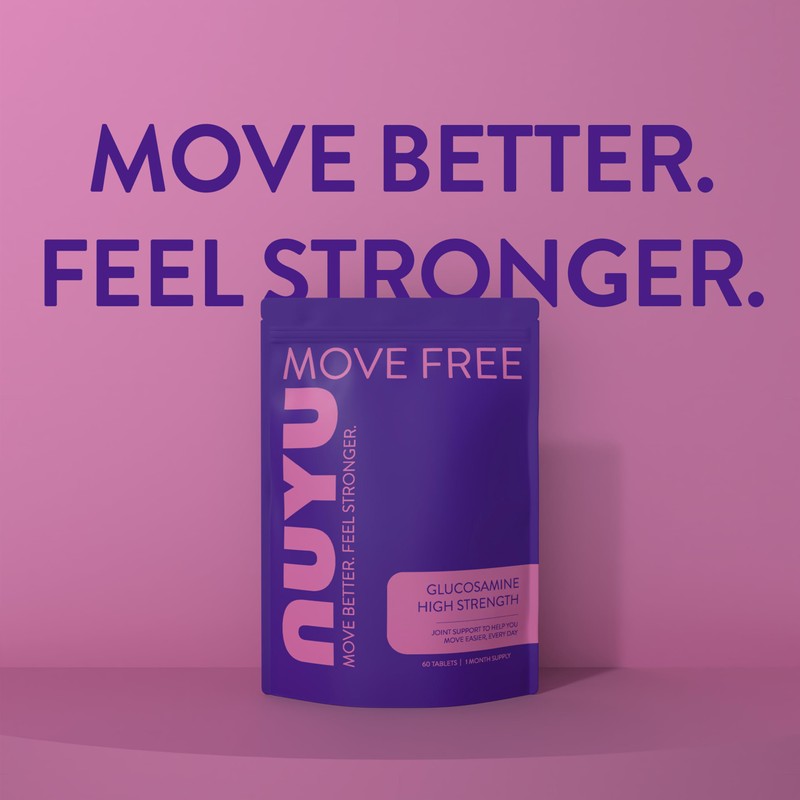 NUYU Glucosamine - High Strength 1,500mg Tablets. Daily Supplement for