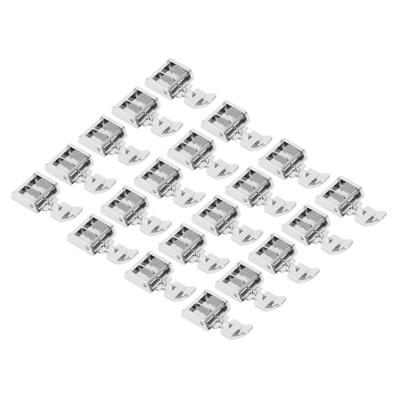 20 Pcs Zipper Presser Foot Stainless Steel Invisible Zipper Sewing