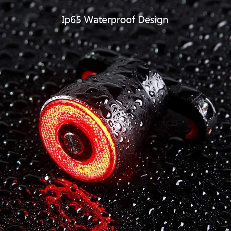 Intelligent Bike Taillights,Red LED Brake Taillight,USB-C Charging Smart Sensing Rear