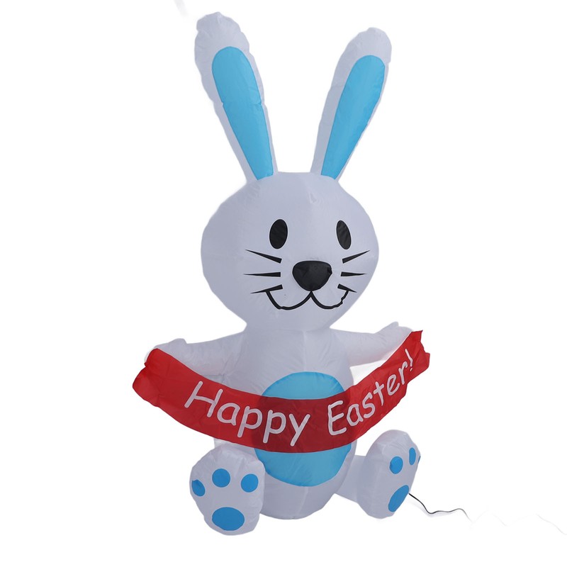 Easter Inflatable Bunny 4FT 210T Polyester IP44 Waterproof Easter Blow