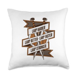 Kit LARP Costumes Men Beginners Accessories Gifts Harder Better Faster Stronger Armor LARP Throw Pillow, 18x18, Multicolor