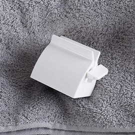 2 Pcs Rolling Tube Toothpaste Squeezer, ABS Toothpaste Seat Holder Stand Rotate Toothpaste Dispenser for Bathroom, Saves Toothpaste, White