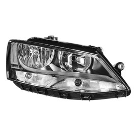 AUTOSITY Headlights Assembly a Pair Waterproof PC Clear Lens Chrome Housing, 5C7941005, 5C7941006 VW2502146 VW2503146 Compatibility with Jetta 2011-2016