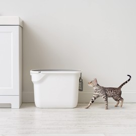 IRIS USA Top Entry Cat Litter Box with Cat Litter Scoop