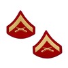 USMC Gold on Red Chevron, Male, Lance Corporal L/Cpl