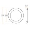 sourcing map Nitrile Rubber O-Rings 70mm OD 65.2mm ID 2.4mm