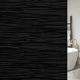 rabbitgoo Blackout Window Film, Sun Light Blocking Window Black Out Cover for UV Reduction, Removable Tint Room Darken Heat Control Frosted Glass Sticker for Home, Black, 17.5 x 157.4 Inches