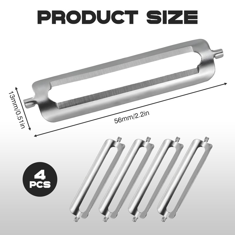 Pack of 4 Peeler, Replacement Blade for SchäLef, Replacement Blades