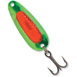 Blue Fox 1/2-Ounce Rattlin' Pixee Spoon, Holographic Lime/Orange Insert