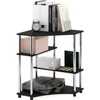 Maykoosh Gothic Grandeur Space Saving Corner Desk with Shelves, Stainless