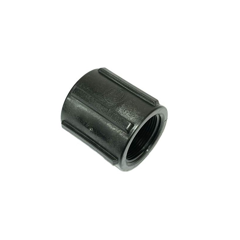 Pipe Coupling, 1 1/4 in, FPT, 150 PSI, Black