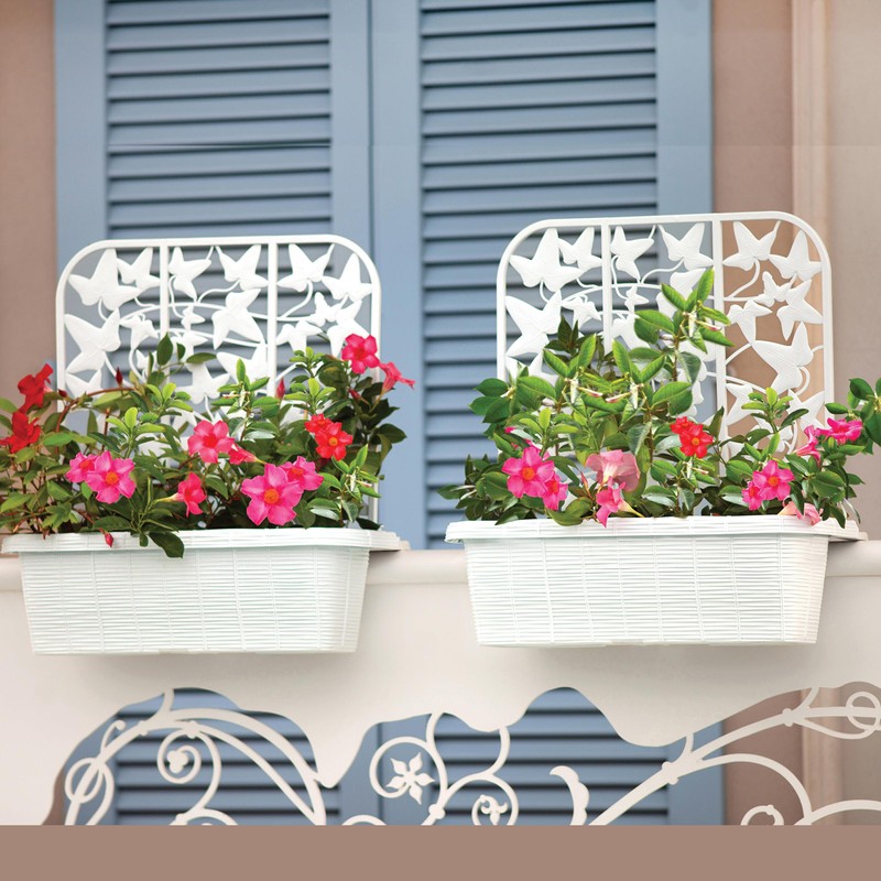 24" Privacy Planters (S/2) - White