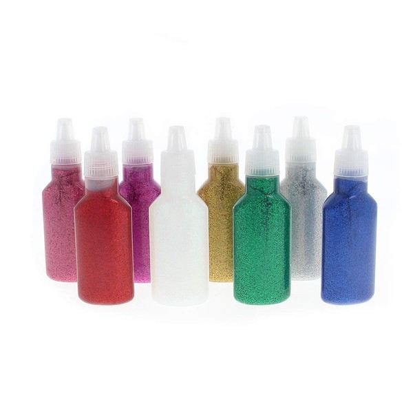 Artemio 20 ml Glitter Glue, Set of 8, Multi-Colour, Multicolored,