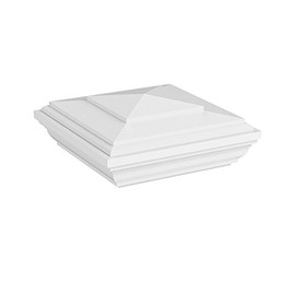 YardSmart® 73012500 New England Top with Glue Vinyl Railing, 4" x 4", White