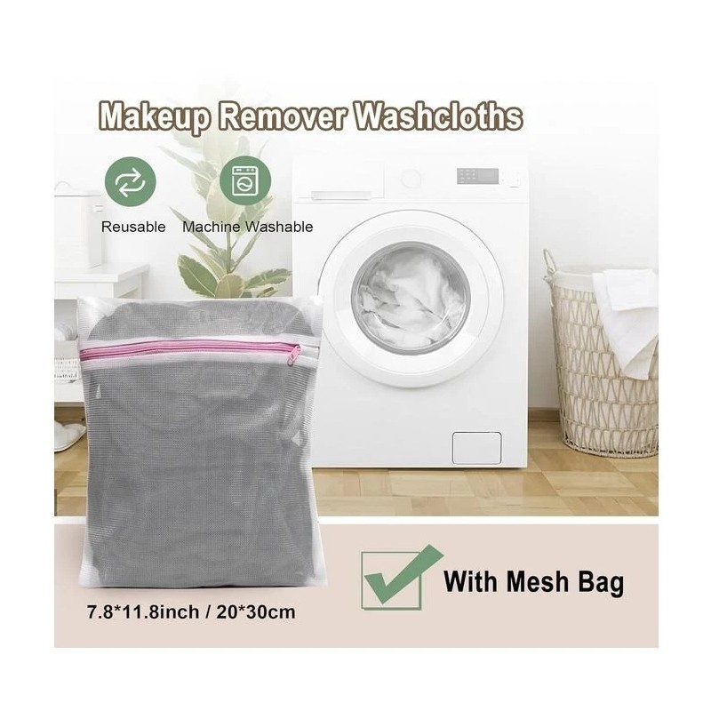 Makeup Remover Cloth, 6 inch x 6 inch Reusable Makeup