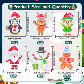 Christmas Tree Decoration Set, 24 Wooden Pendants Christmas, Colourful Christmas Decoration Wood, Boxed Gift Tags Christmas, Christmas Pendant with Rope, Christmas Tree Decoration