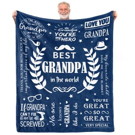 COZYCRIB Grandpa Gift Blanket Grandpa Christmas Birthday Gifts Great Best Grandpa Gifts Grandpa To Be Gifts Grandpa Gifts from Grandchildren Father Gifts for Sofa Bedding Living Room 60inx50in