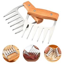 Meat Claws Pulled Pork Chicken Shredder Claw Tool for Barbecue Grill Shredding Turkey Beef, Non-Slip Steel 2 Pack