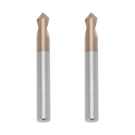 VGOL 2 Pieces 6mm Handle Beveled Cutter Drill Bit V-Groove 90 Degree Milling Cutter with TiSiN Coating Hard Alloy Cutter for Engraving Chamfers