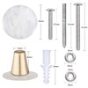 mookaitedecor Set of 4 Clear Quartz Round Crystal Cabinet Knobs