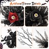Halloween Artificial Plants with Rose Bouquet, Faux Eucalyptus Branches